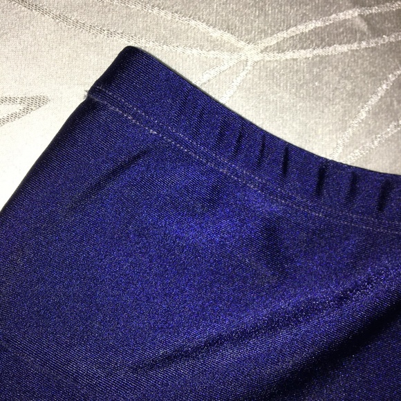 Navy Blue Spandex Shorts - Picture 3 of 3